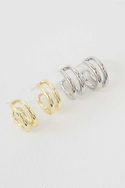 Duple Hoop Earrings - SELFTRITSS   