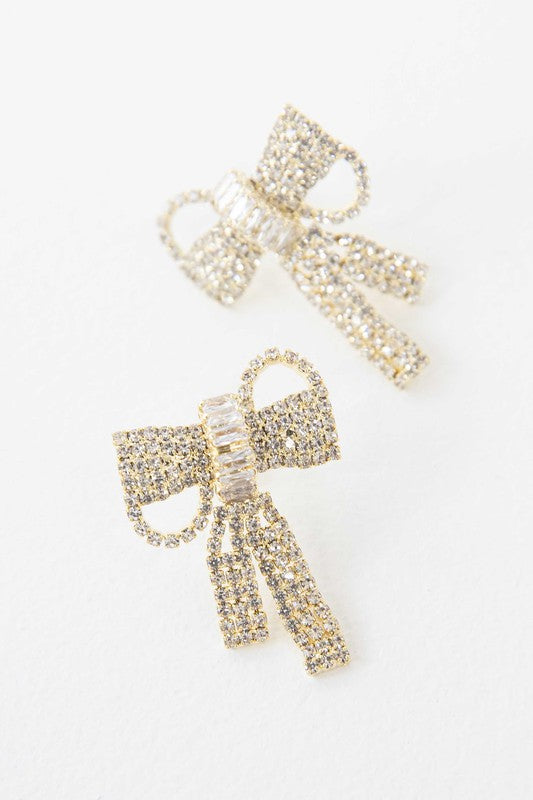 Crystal Bow Earrings - SELFTRITSS   