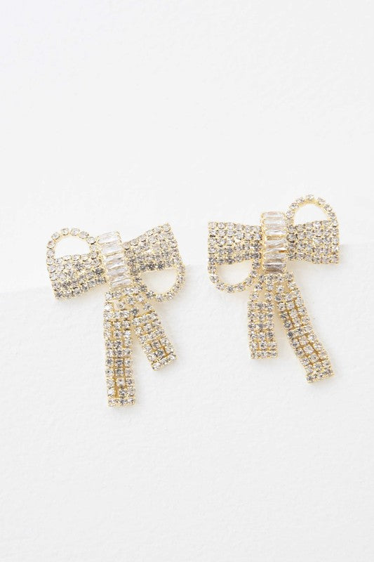 Crystal Bow Earrings - SELFTRITSS   