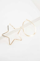 2D Shapes Asymmetrical Hoop Earrings - SELFTRITSS   