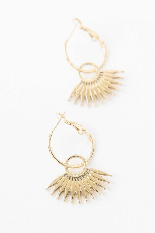 Palm Drop Hoop Earrings - SELFTRITSS   