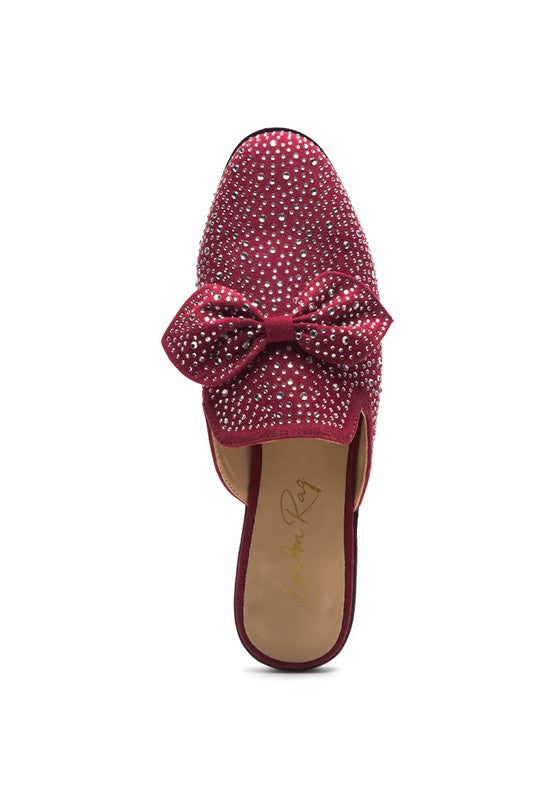 Whoopie Embellished Casual Bow Mules - SELFTRITSS