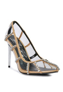 Diamante Clear High Heel Cage Pumps - SELFTRITSS   