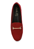 Zaara Solid Faux Suede Loafers - SELFTRITSS