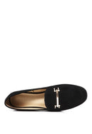 Zaara Solid Faux Suede Loafers - SELFTRITSS