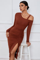 Brown Midi Dress - SELFTRITSS   