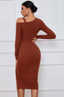 Brown Midi Dress - SELFTRITSS   