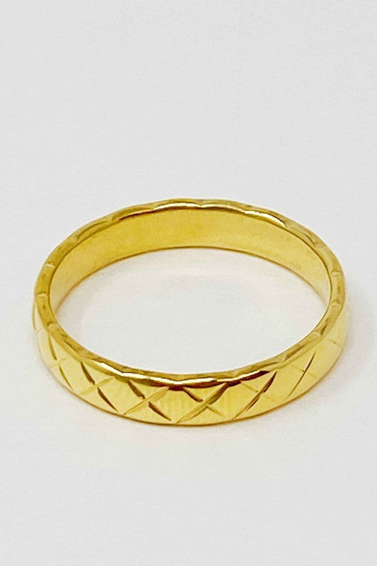 Gold Quilted Ring - SELFTRITSS   