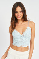 LACE CAMI BRALETTE TOP - SELFTRITSS