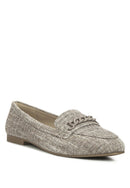 ABEERA Chain Embellished Loafers - SELFTRITSS   