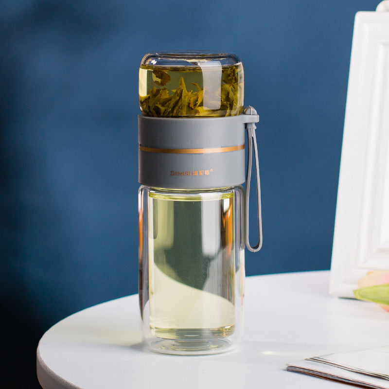 Glass Water Bottle With Tea Infuser - SELFTRITSS