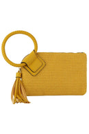 Canvas Cuff Handle Tassel Wristlet Clutch - SELFTRITSS   