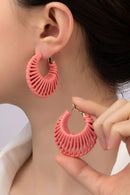 Cord braided cone shape hoop earrings - SELFTRITSS   