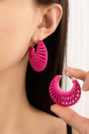 Cord braided cone shape hoop earrings - SELFTRITSS   