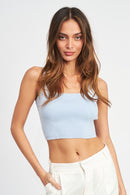 SLEEVELESS CROP TOP WITH BACK BOW DETAIL - SELFTRITSS