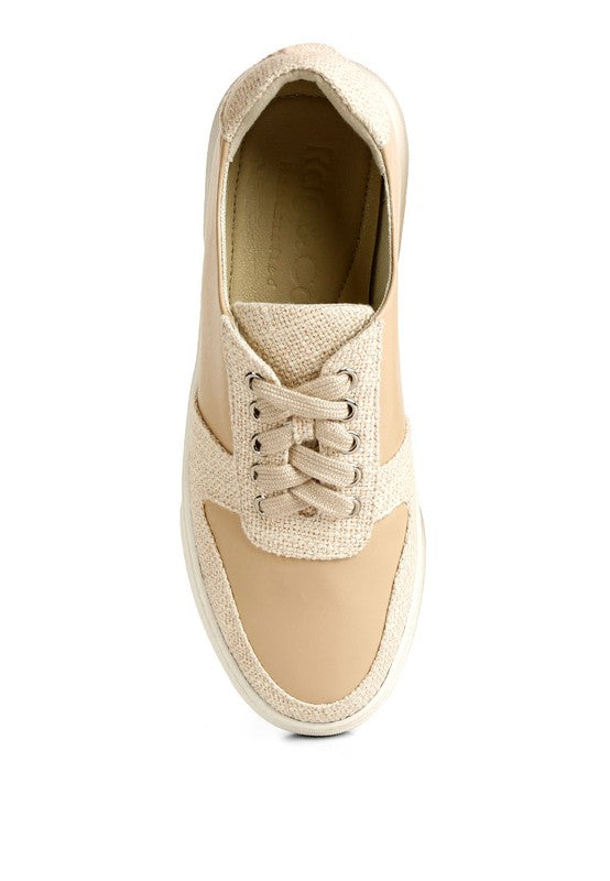 Kjaer Dual Tone Leather Sneakers - SELFTRITSS   