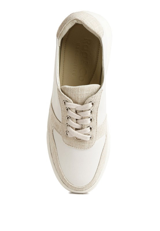 Kjaer Dual Tone Leather Sneakers - SELFTRITSS   