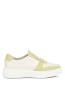 Kjaer Dual Tone Leather Sneakers - SELFTRITSS   