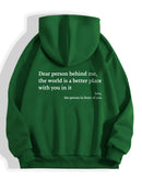 Drawstring Printed Pullover Hoodie - SELFTRITSS   