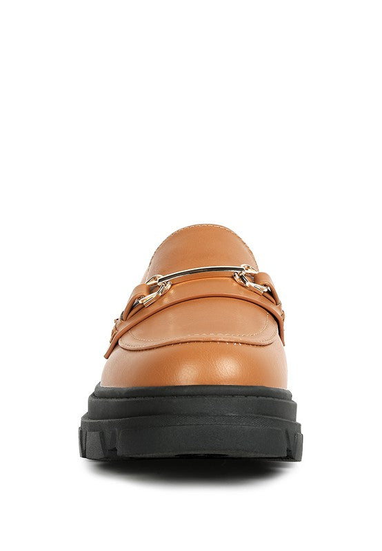 Oklyn Horsebit Emblesihed Chunky Platform Loafers - SELFTRITSS