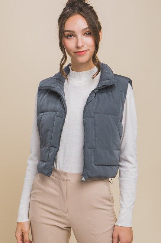 Puffer Vest With Pockets - SELFTRITSS   