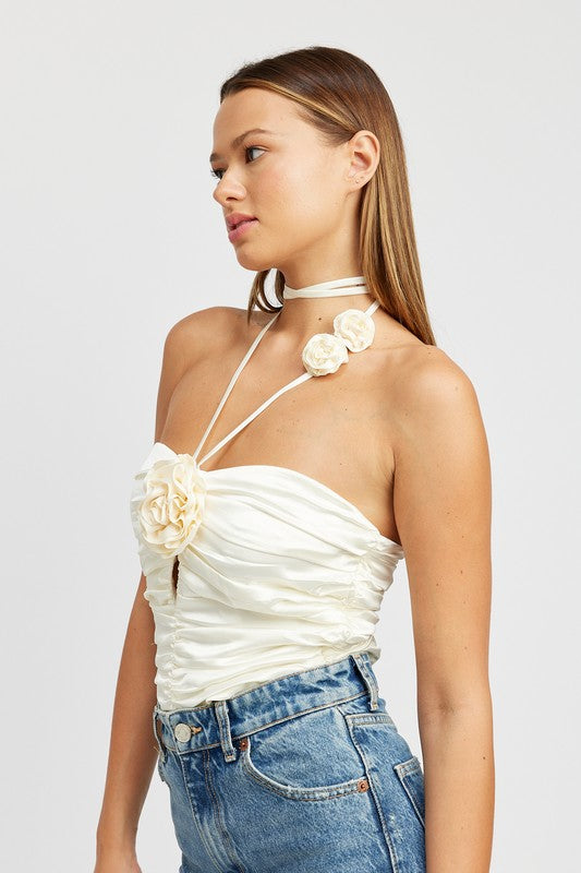 ROSETTE HALTER TUBE TOP - SELFTRITSS   