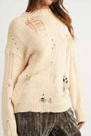 DISTRESSED OVERSIZED SWEATER - SELFTRITSS