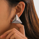 Stainless Steel 3D Triangle Earrings - SELFTRITSS   