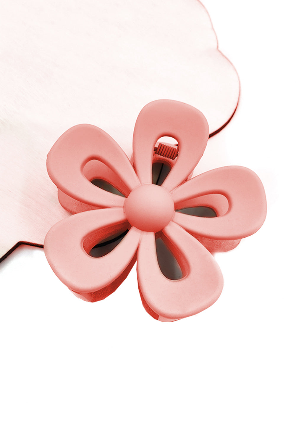 Light Pink Sweet Hollowed Flower Shape Claw Clip - SELFTRITSS