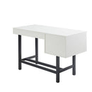 Modern Industrial Wood Office Writing Desk, White - SELFTRITSS