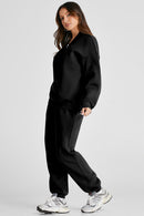 Quarter Zip Long Sleeve Top and Pants Set - SELFTRITSS   