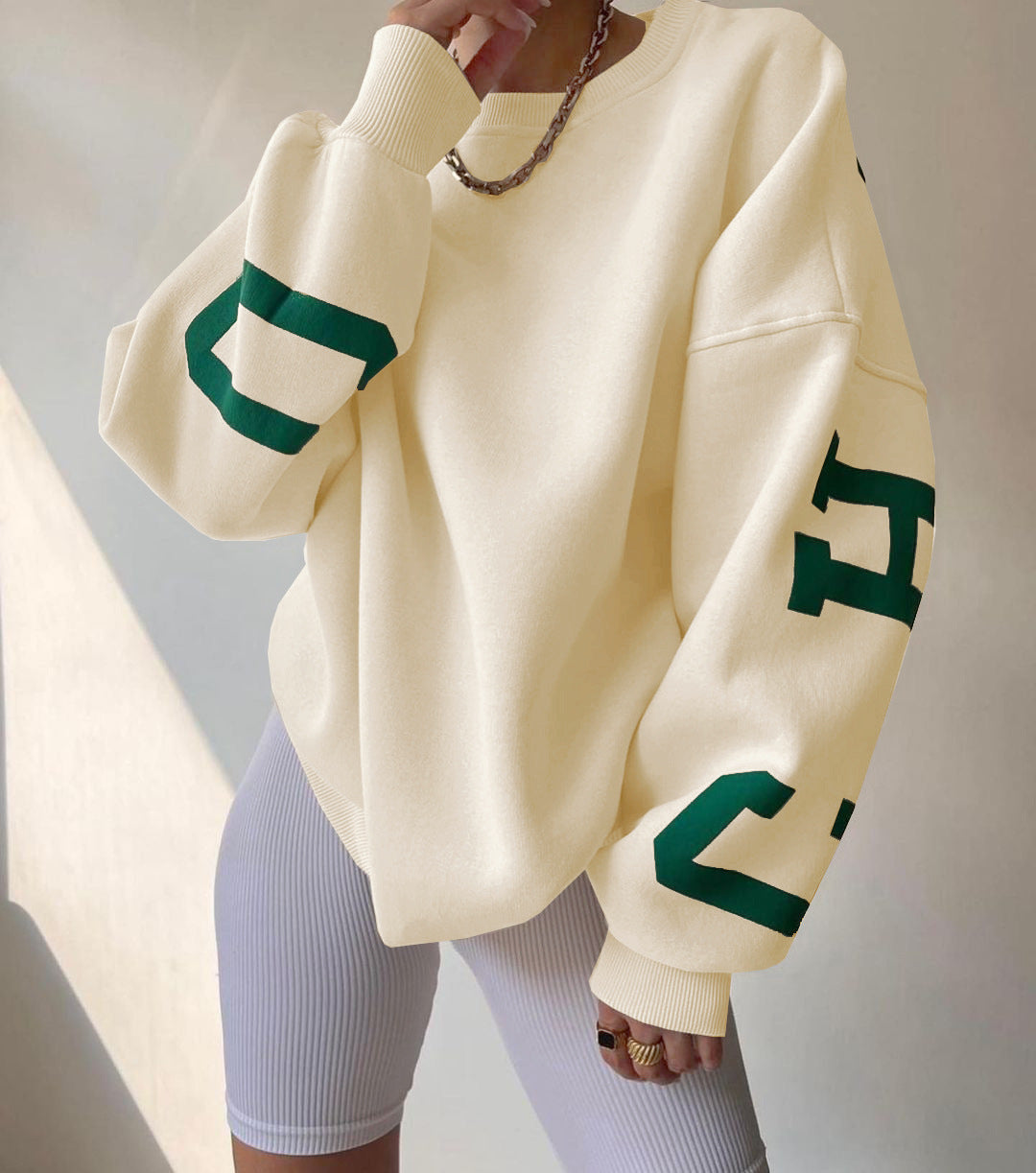 Women's Oversized Crew Neck Sweater - SELFTRITSS   