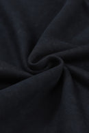 Black Drop Shoulder Crew Neck Pullover Sweatshirt - SELFTRITSS