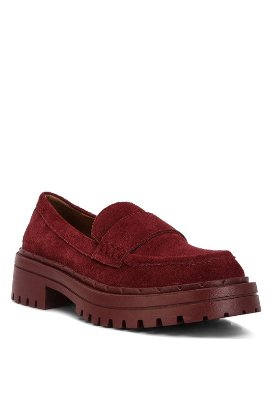 Honora Suede Chunky Loafers - SELFTRITSS