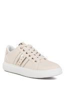 Claude Faux Leather Back Panel Detail Sneakers - SELFTRITSS