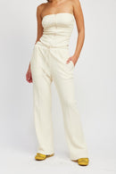 HIGH WAIST PANTS WITH DRAWSTRINGS - SELFTRITSS   