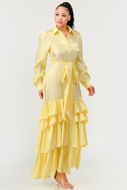 Aurora Tiered Elegance Full Maxi Dress - SELFTRITSS