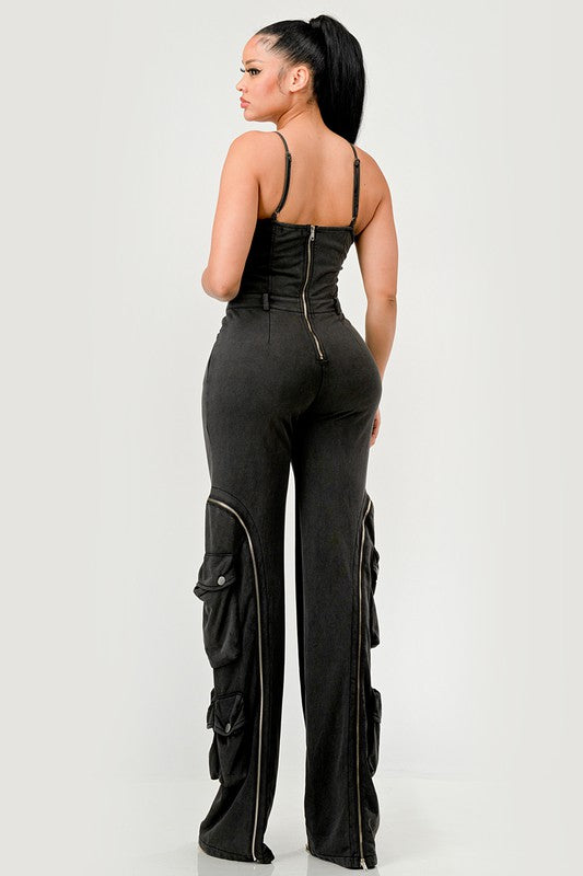 Moto Mystique Black Jumpsuit - SELFTRITSS   