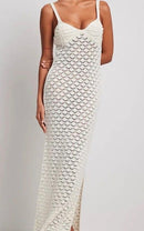 Crochet Knitted Maxi Dress - SELFTRITSS   