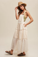 Laced and Tiered Romantic Overall Maxi Dress - SELFTRITSS   