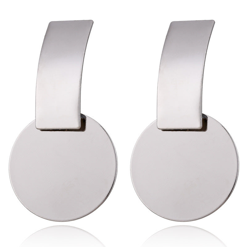 Metal long round earrings earrings - SELFTRITSS