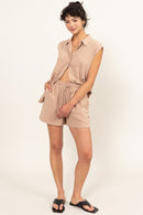 Linen Shirt and Shorts Set - SELFTRITSS   