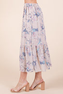 Floral Print Skirt Set with Tie Back Blouse - SELFTRITSS