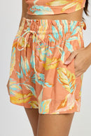 SMOCKED WAIST FLORAL SHORTS - SELFTRITSS