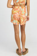 SMOCKED WAIST FLORAL SHORTS - SELFTRITSS