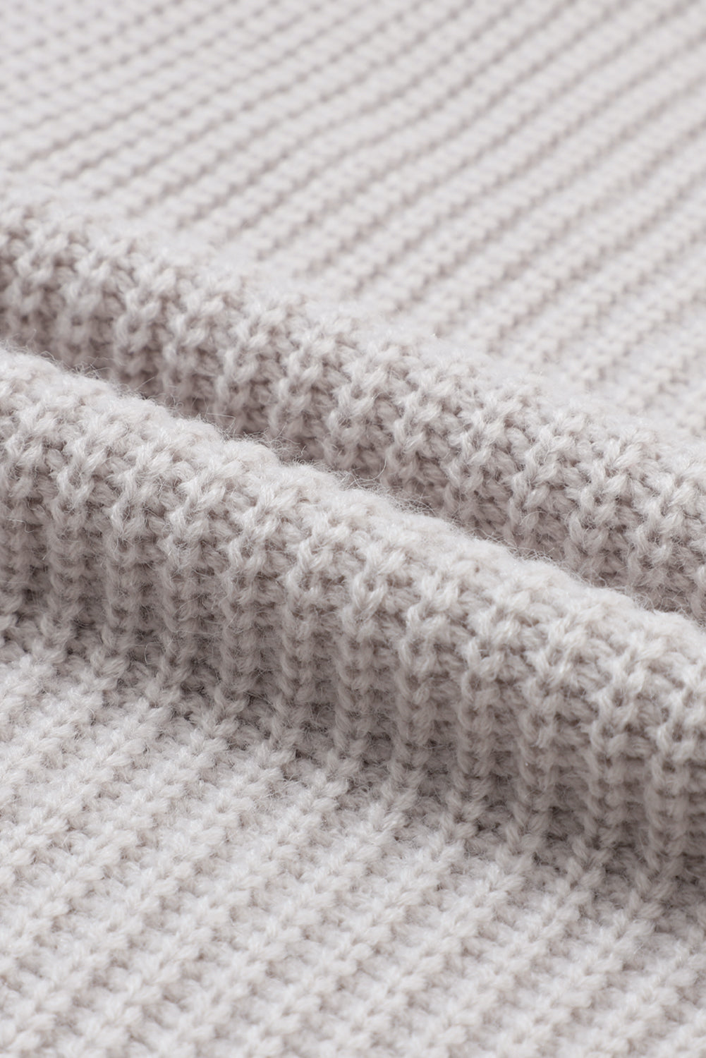 Gray Oversized Fold Over Sleeve Sweater Cardigan - SELFTRITSS