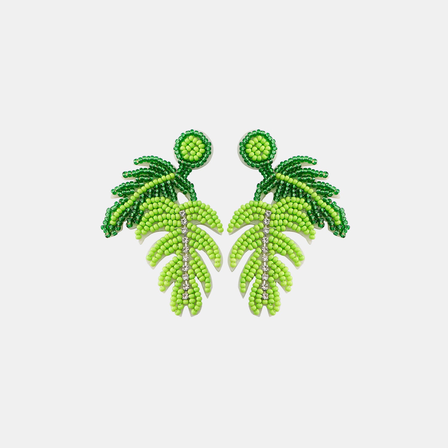 Rice Bead Leaf Earrings - SELFTRITSS