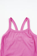 Bonbon Athletic Ribbed Cropped Cami Top - SELFTRITSS   