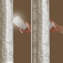Marble Total Blackout Window Curtain, Silver (Max Blackout) - SELFTRITSS