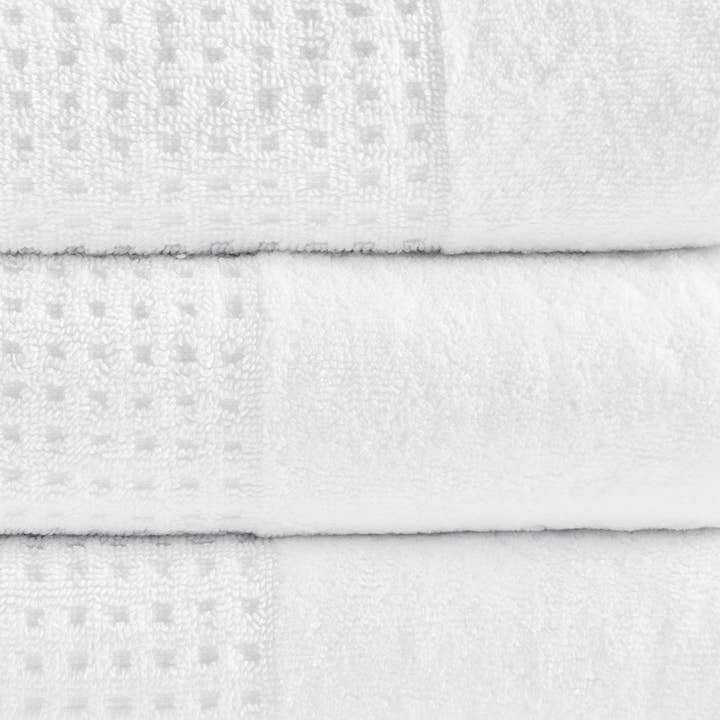 Spa Waffle 6-Piece Bath Towel Set [Certified], White